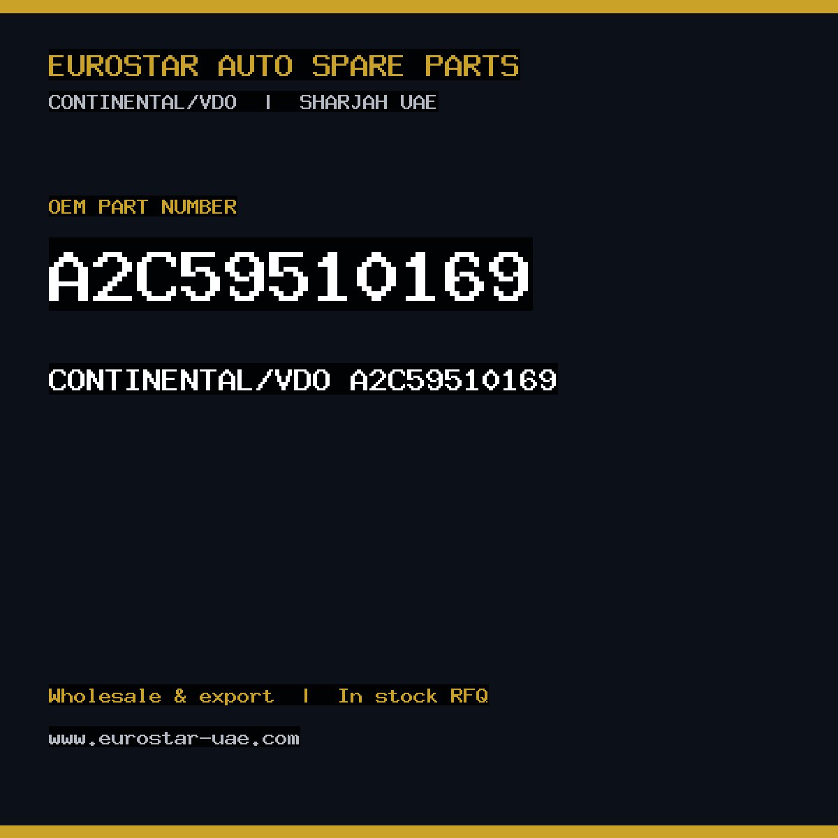A2C59510169 — CONTINENTAL/VDO A2C59510169