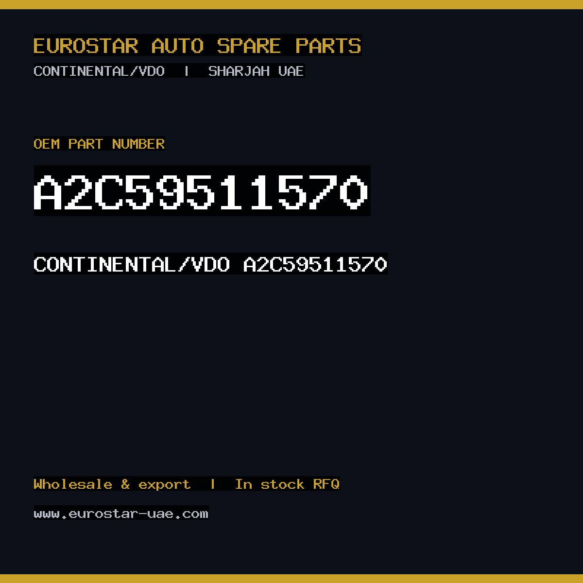 A2C59511570 — CONTINENTAL/VDO A2C59511570