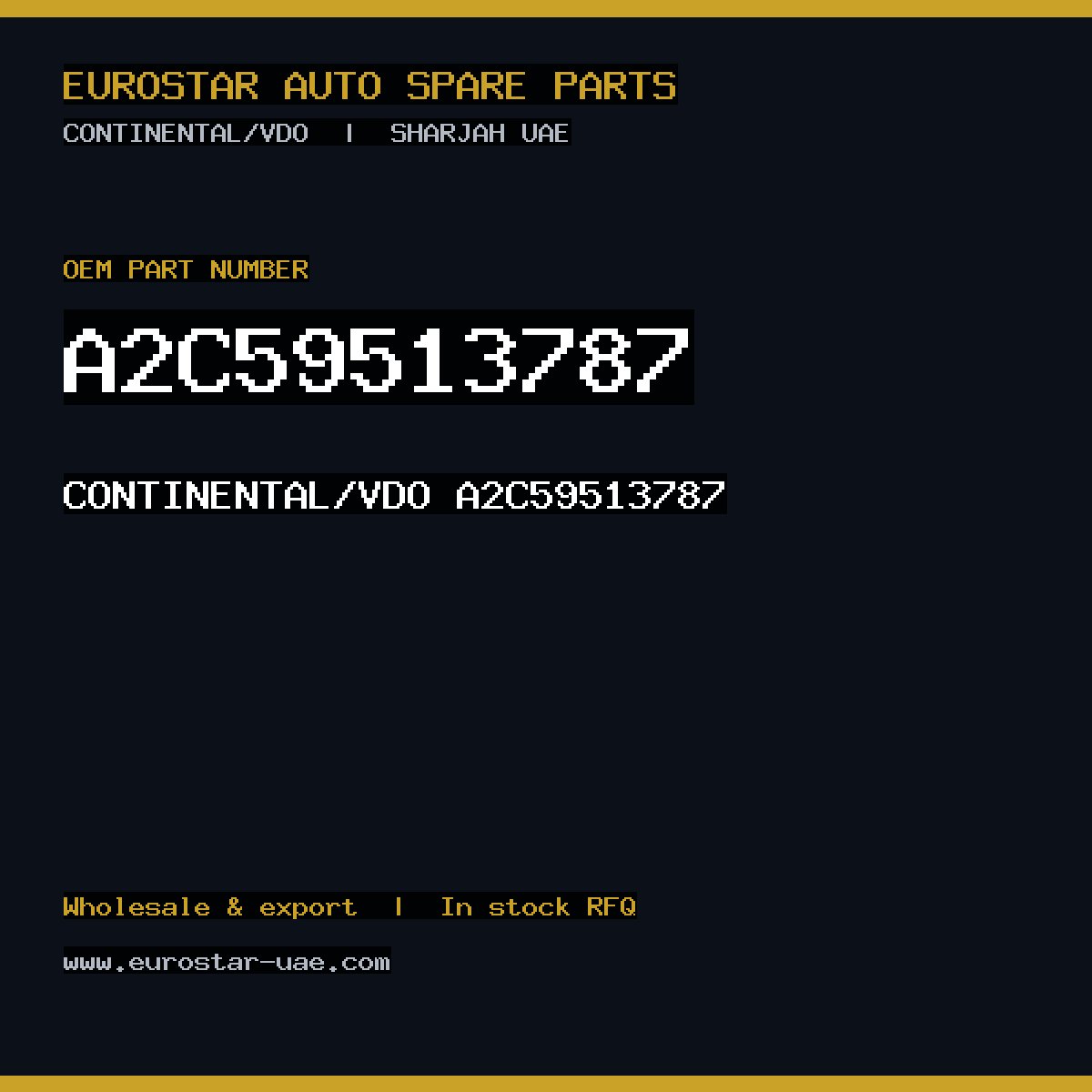 A2C59513787 — CONTINENTAL/VDO A2C59513787