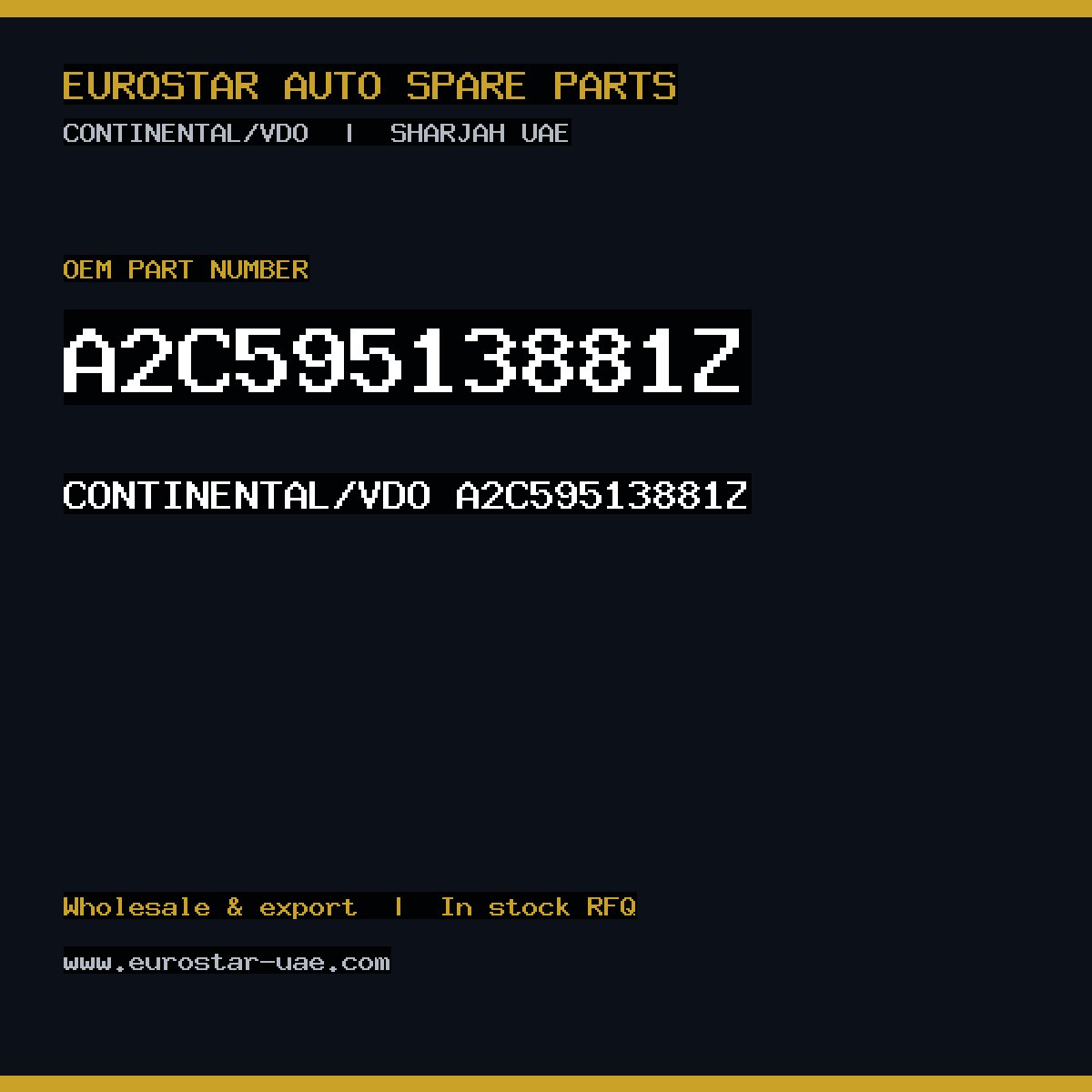 A2C59513881Z — CONTINENTAL/VDO A2C59513881Z