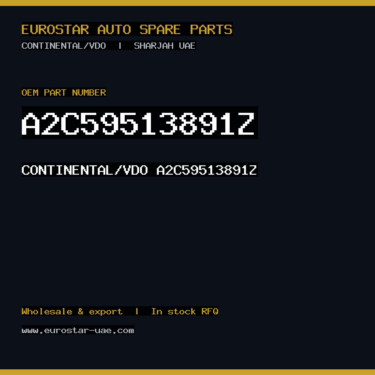 A2C59513891Z — CONTINENTAL/VDO A2C59513891Z