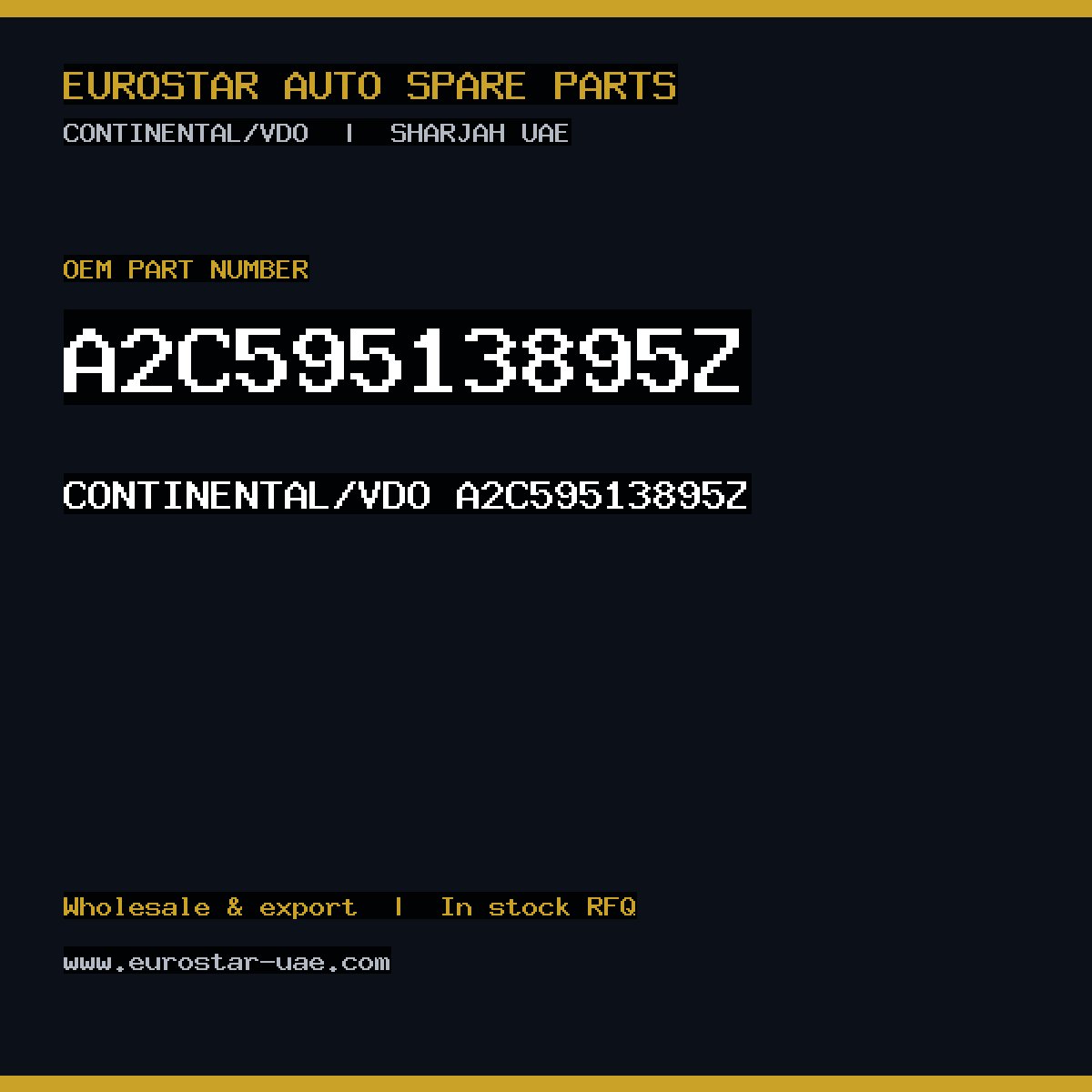 A2C59513895Z — CONTINENTAL/VDO A2C59513895Z