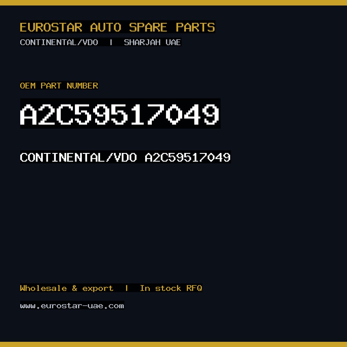 A2C59517049 — CONTINENTAL/VDO A2C59517049