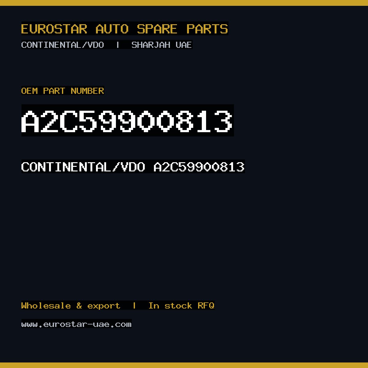 A2C59900813 — CONTINENTAL/VDO A2C59900813
