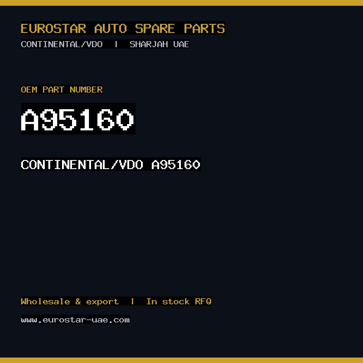 A95160 — CONTINENTAL/VDO A95160