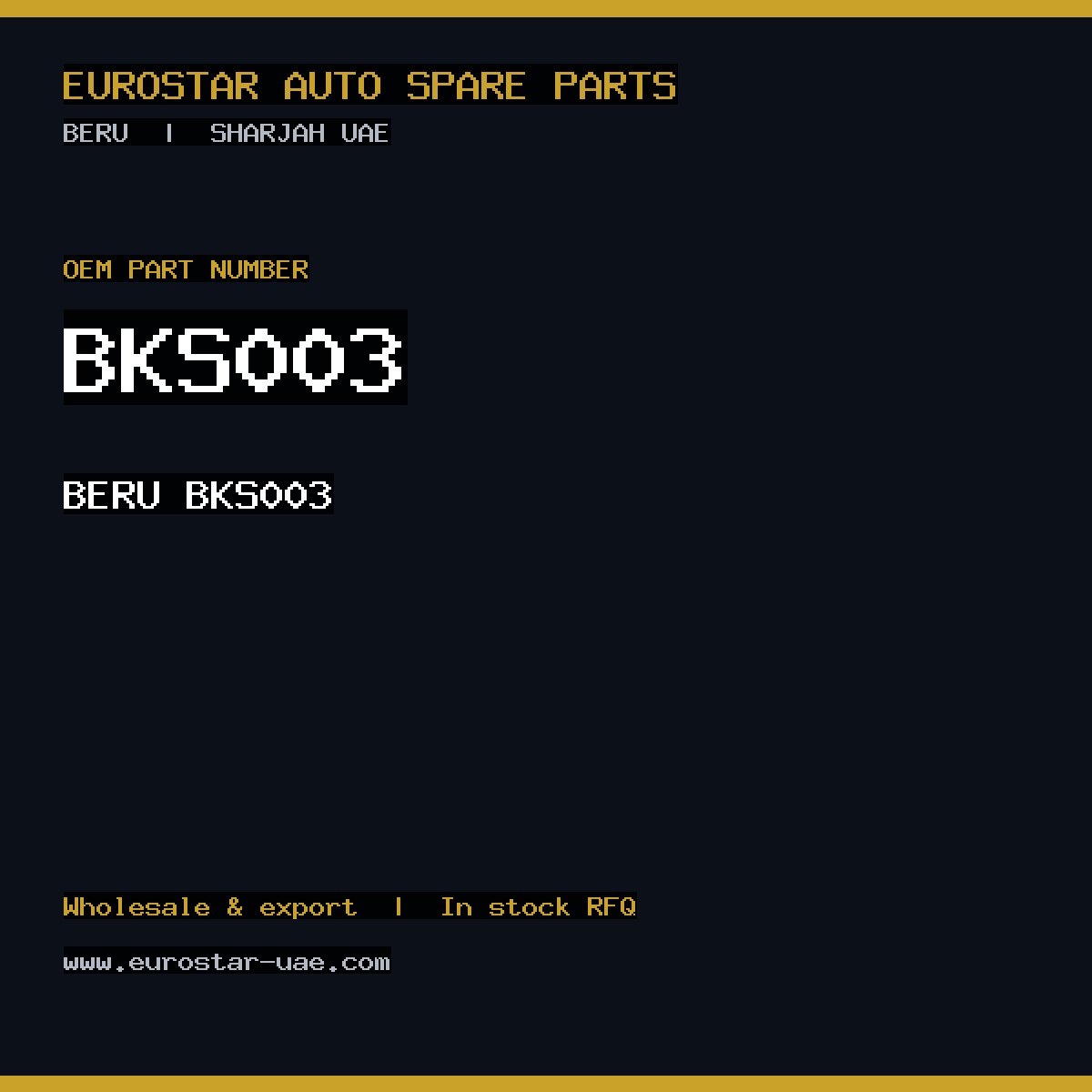 BERU BKS003