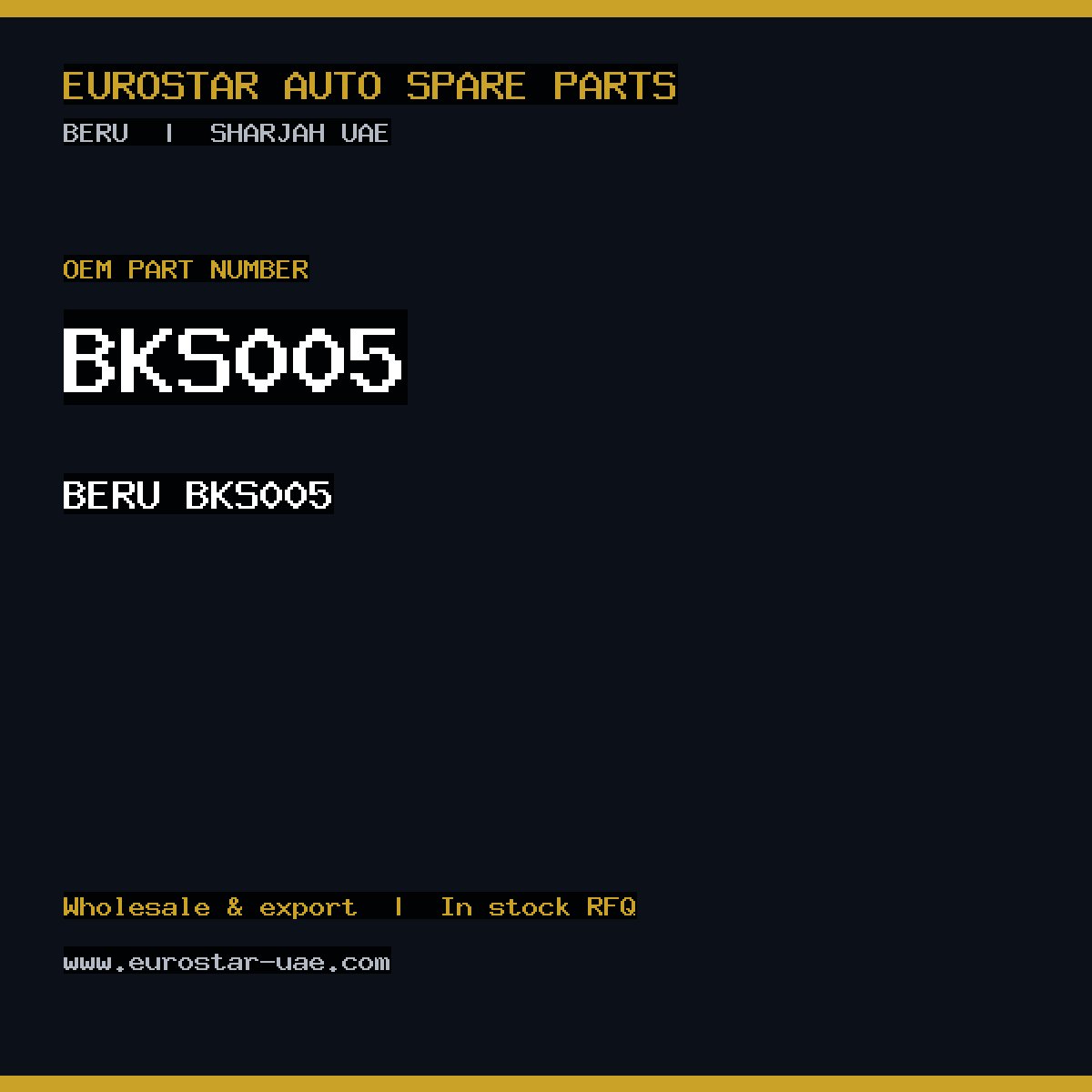 BERU BKS005
