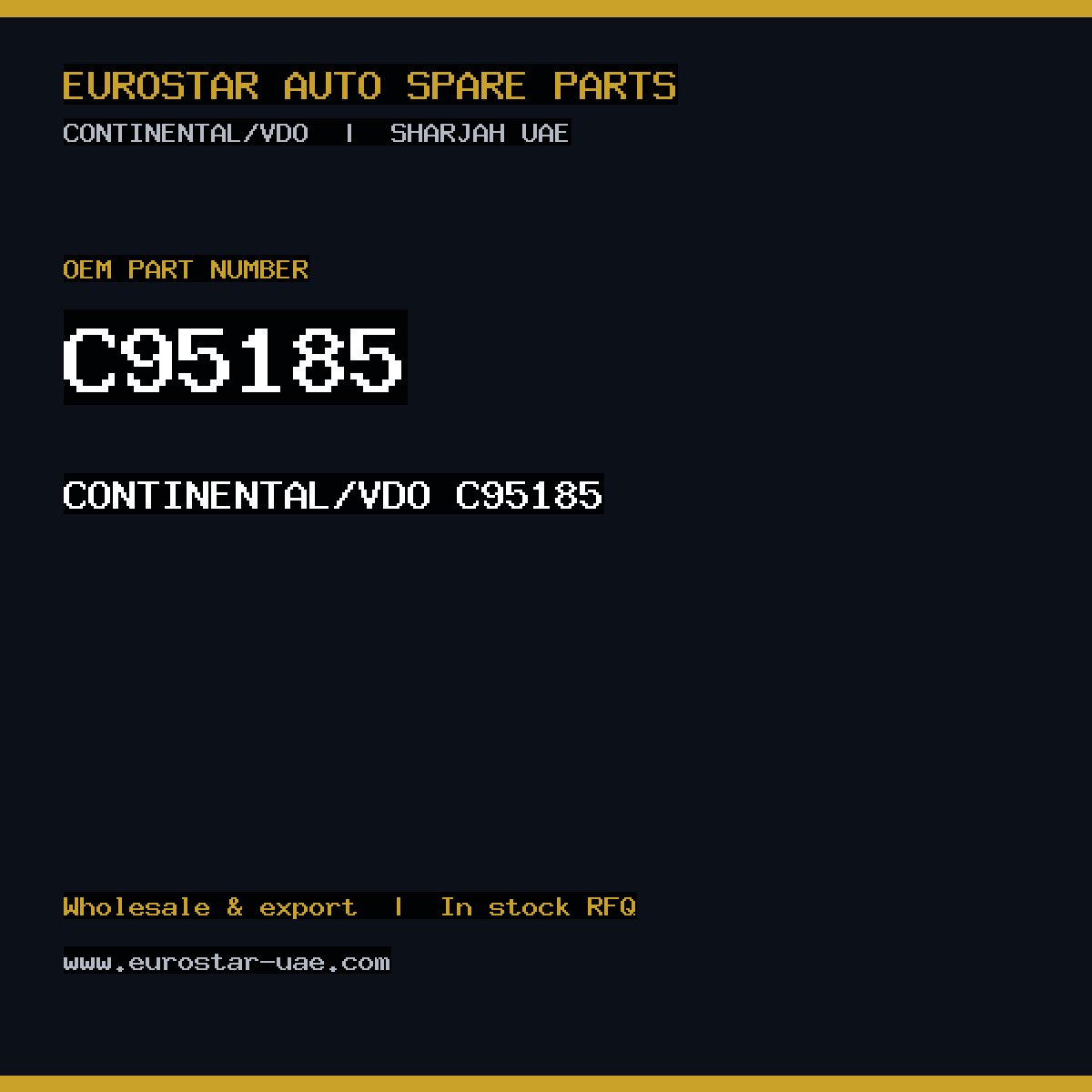C95185 — CONTINENTAL/VDO C95185