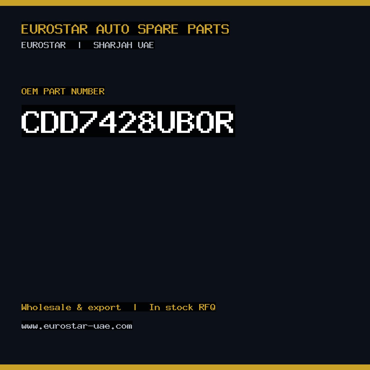 CDD7428UB-OR — CONTINENTAL/VDO CDD7428UB-OR