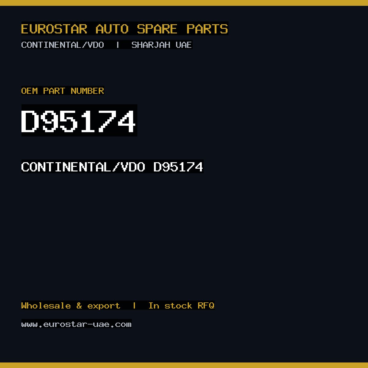 D95174 — CONTINENTAL/VDO D95174