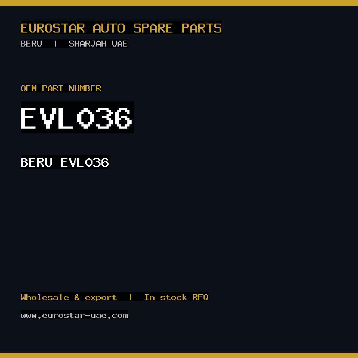 BERU EVL036