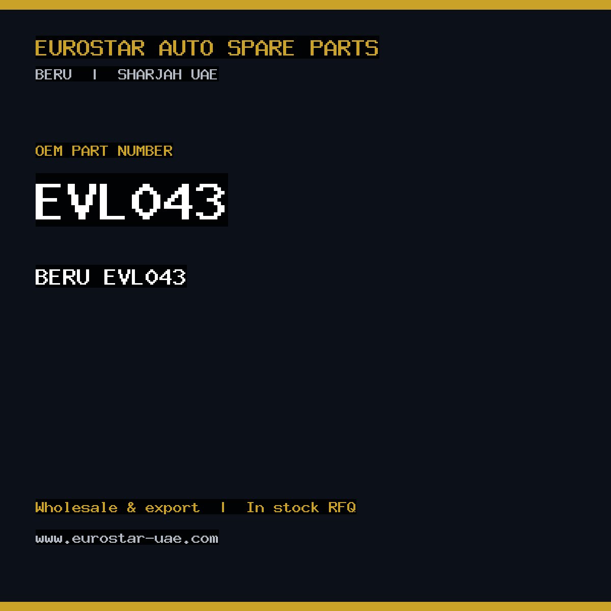 BERU EVL043