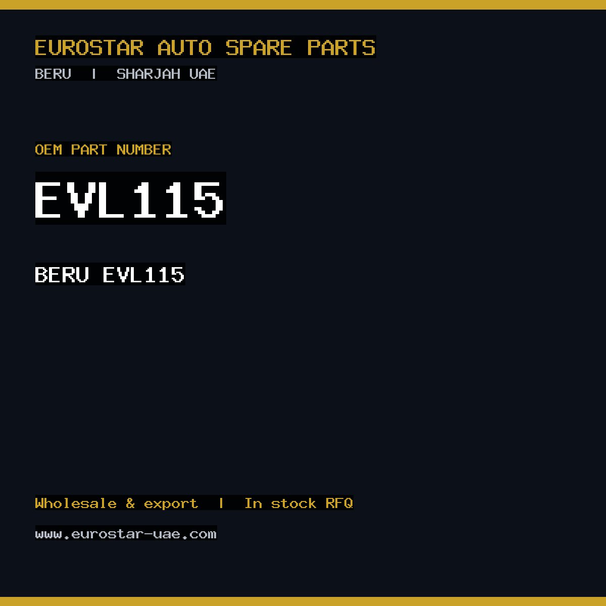 BERU EVL115