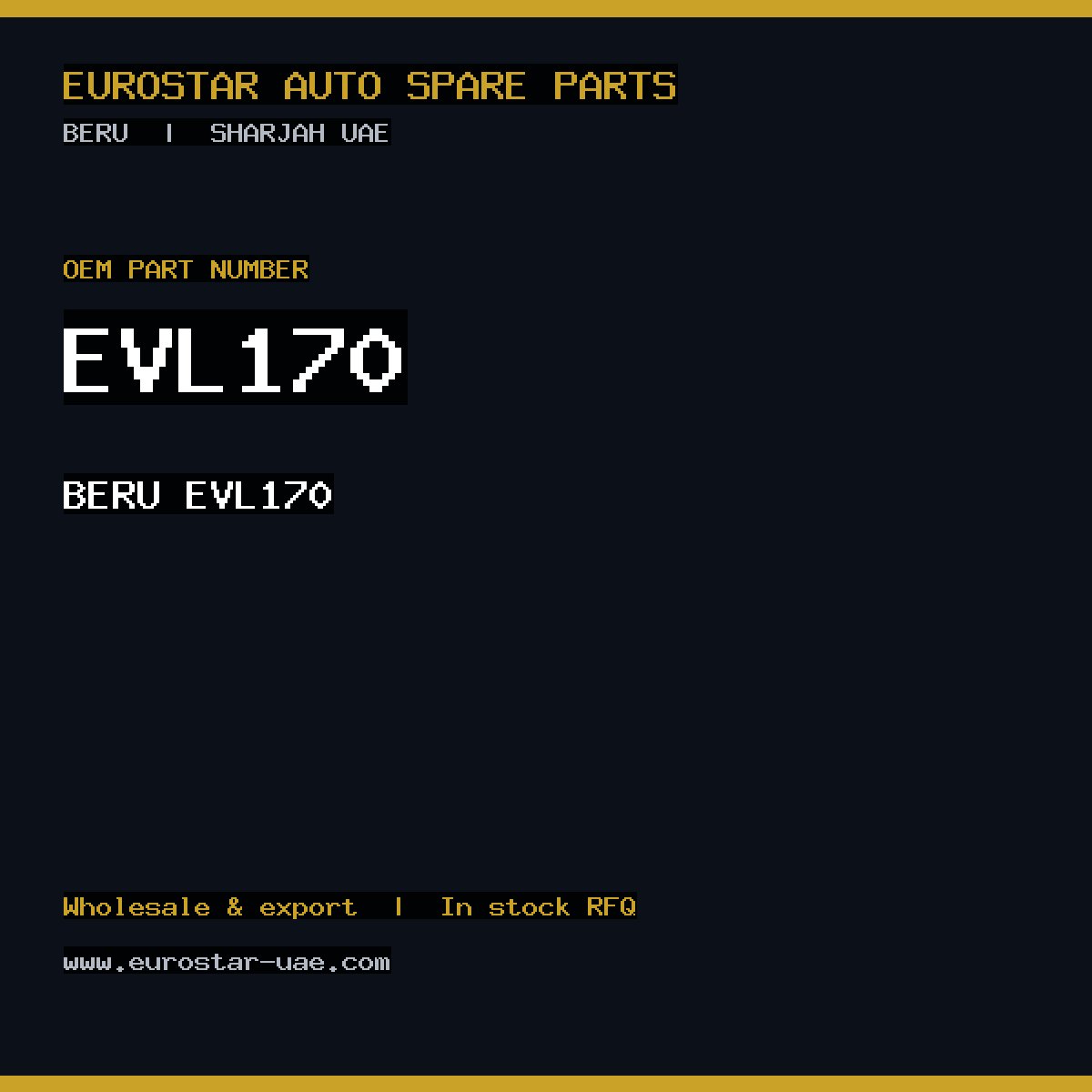BERU EVL170