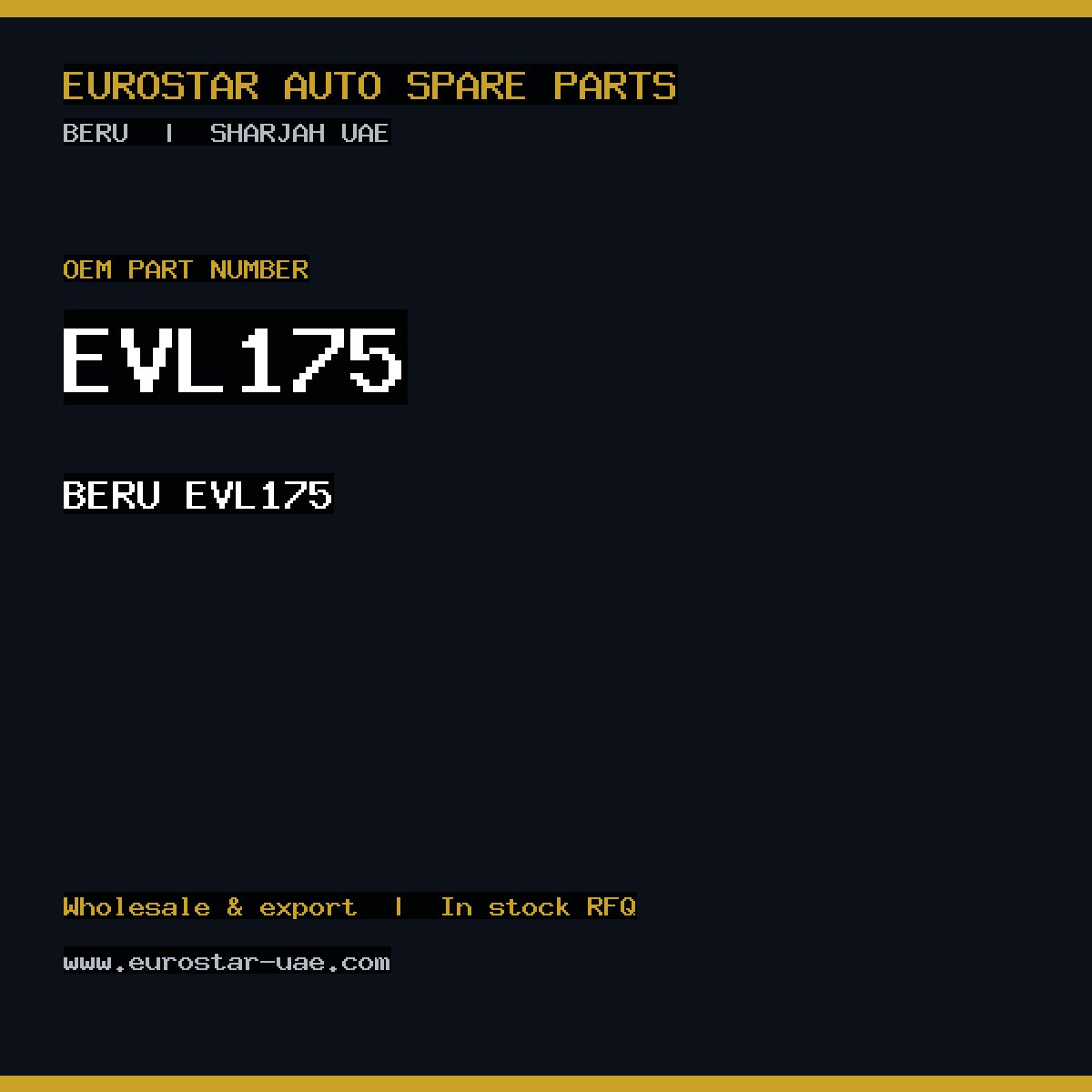 BERU EVL175