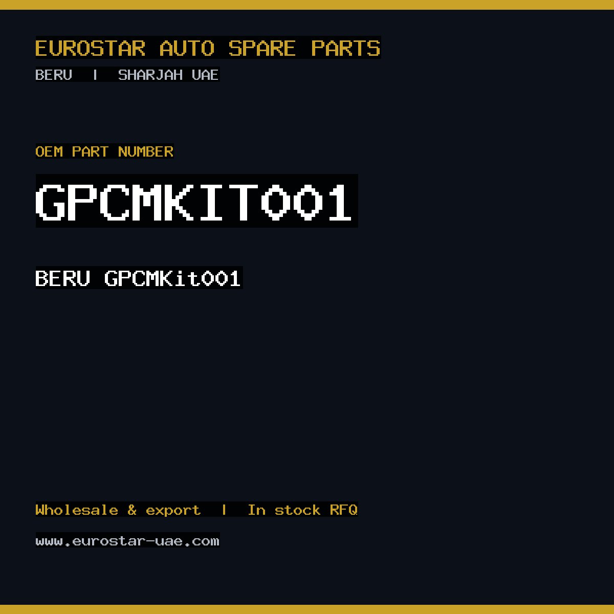 BERU GPCMKIT001