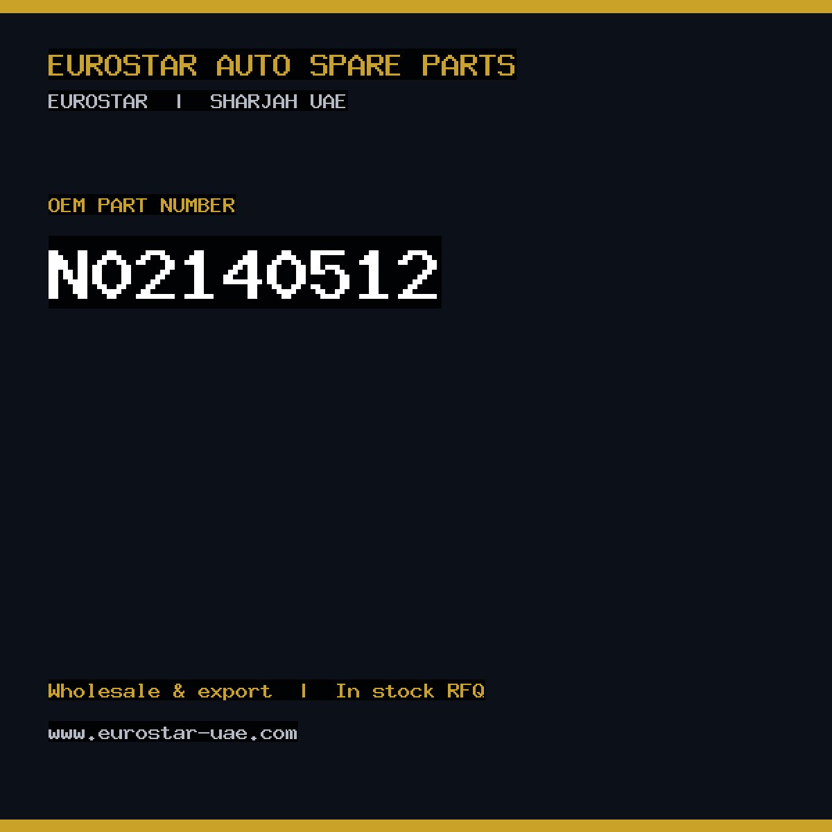 N02-140-512 — CONTINENTAL/VDO N02-140-512