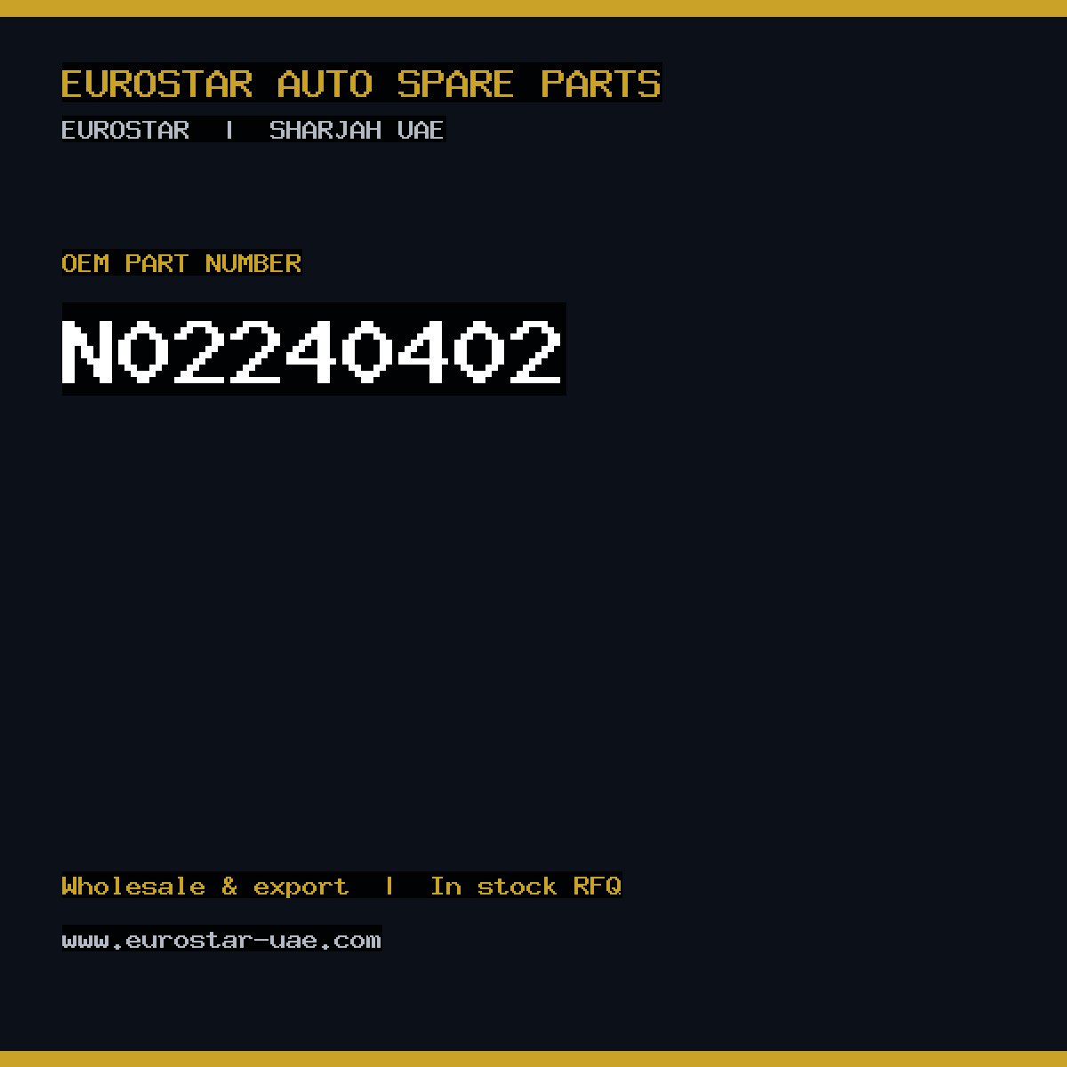 N02-240-402 — CONTINENTAL/VDO N02-240-402