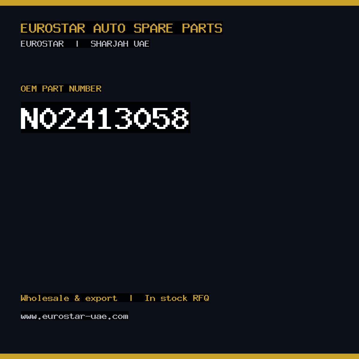N02-413-058 — CONTINENTAL/VDO N02-413-058