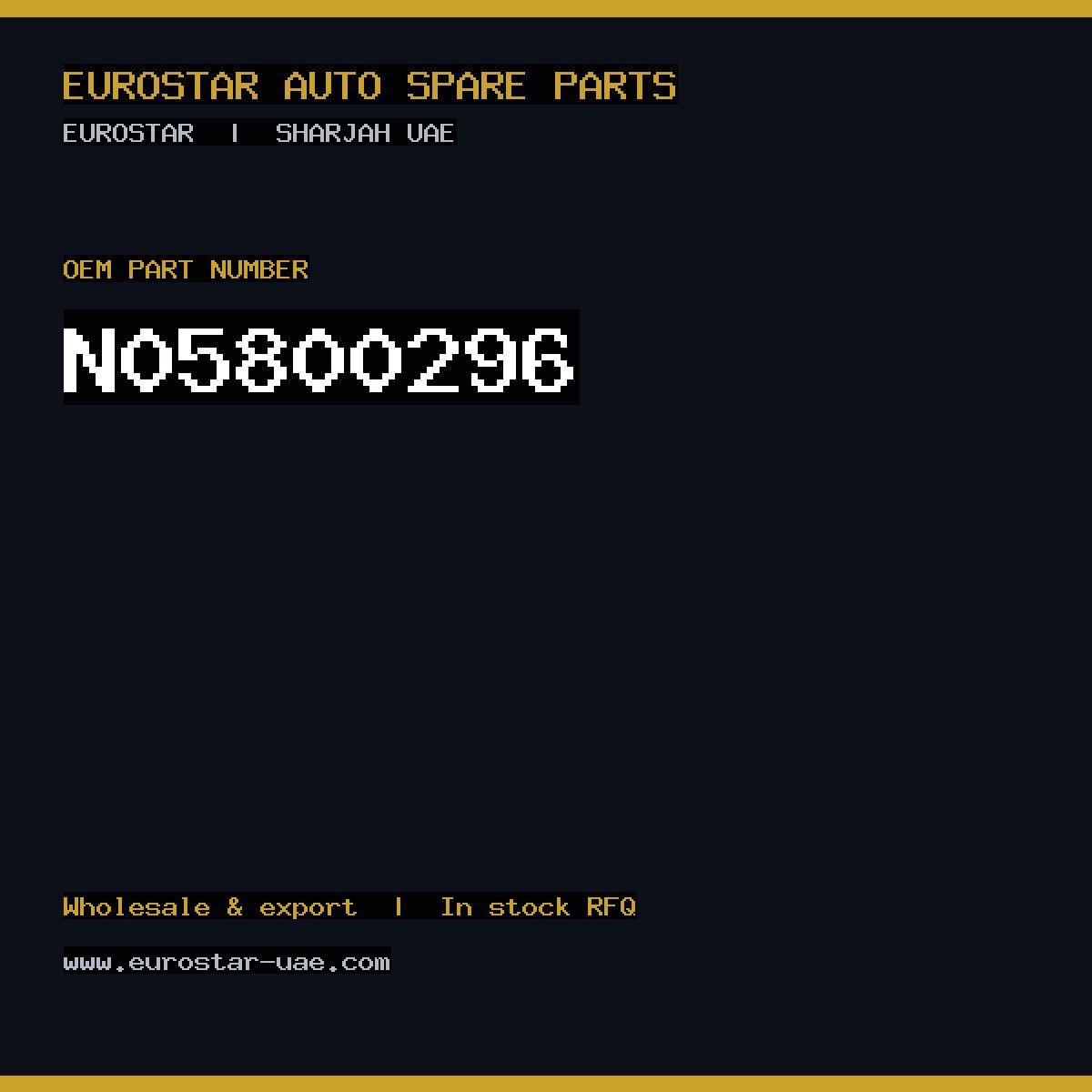 N05-800-296 — CONTINENTAL/VDO N05-800-296