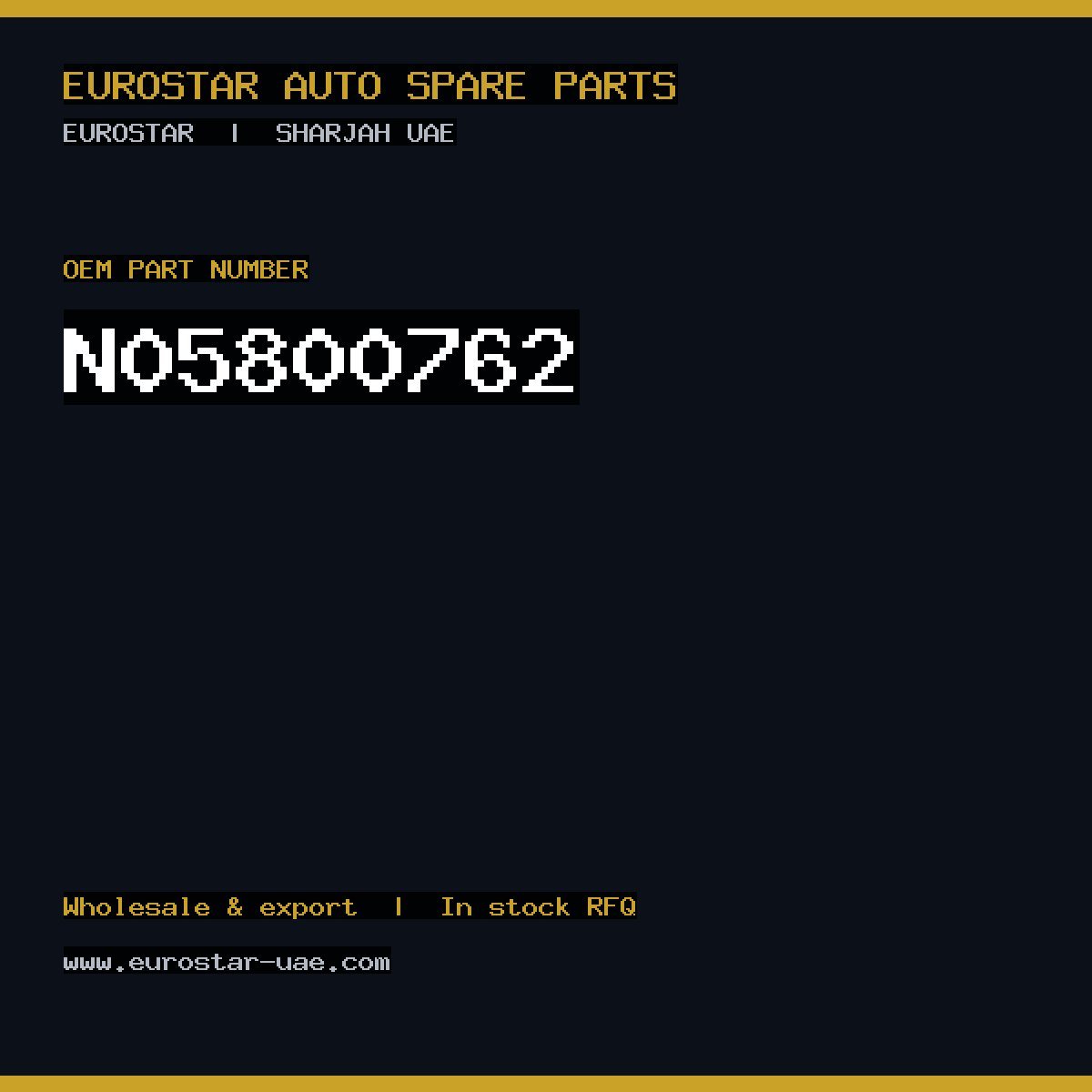 N05-800-762 — CONTINENTAL/VDO N05-800-762