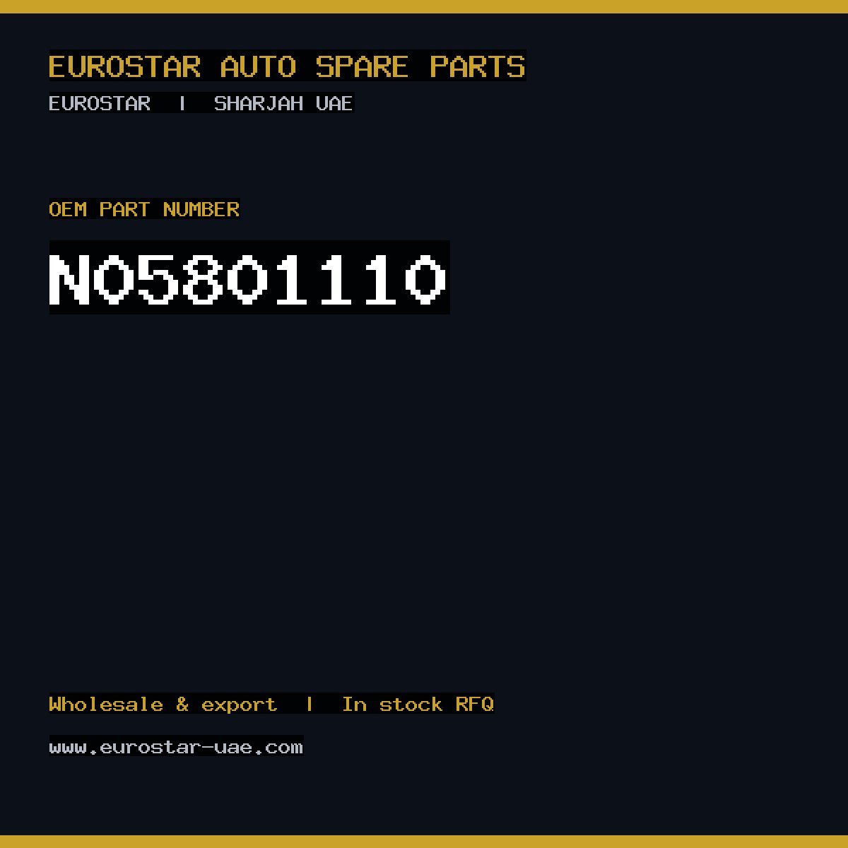N05-801-110 — CONTINENTAL/VDO N05-801-110