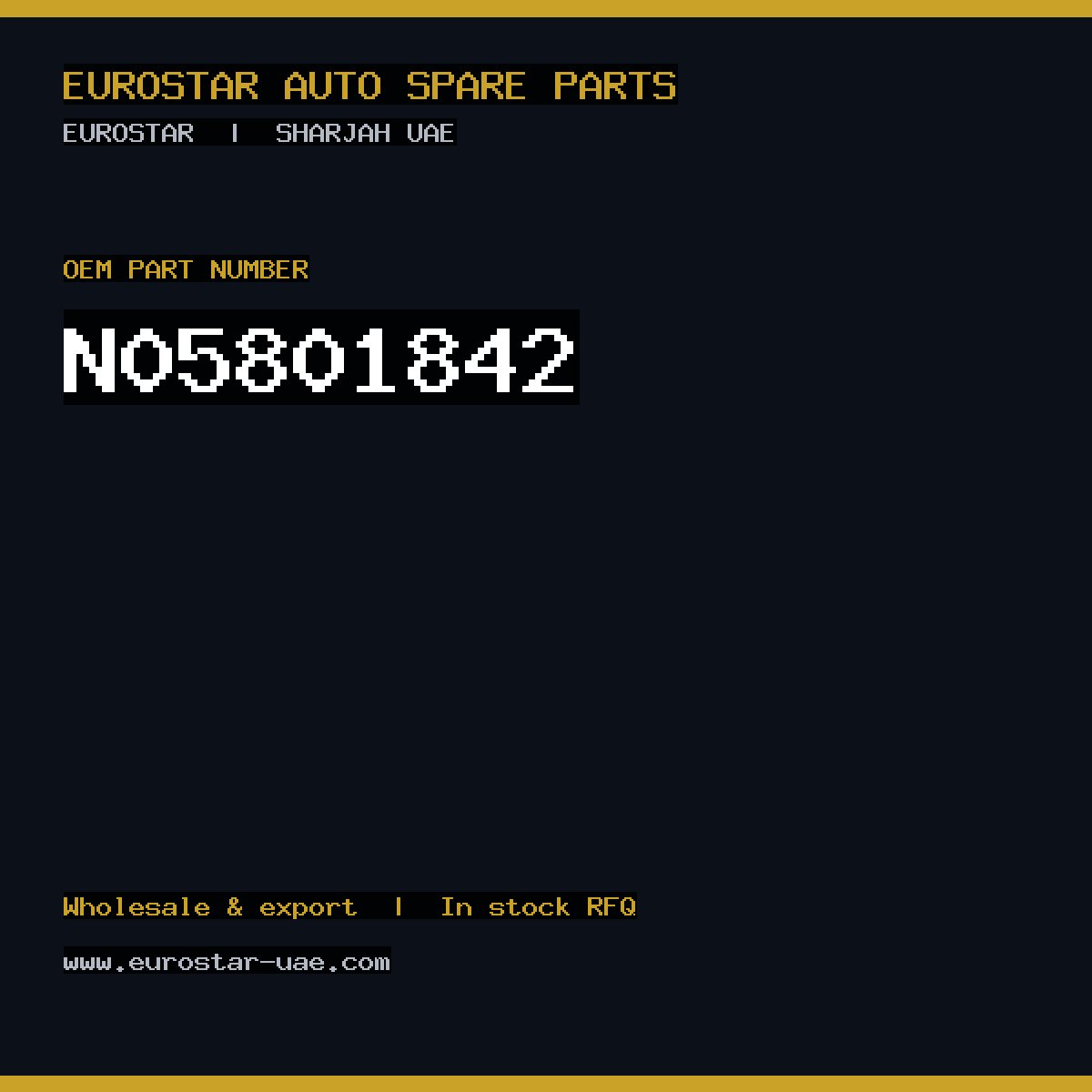 N05-801-842 — CONTINENTAL/VDO N05-801-842