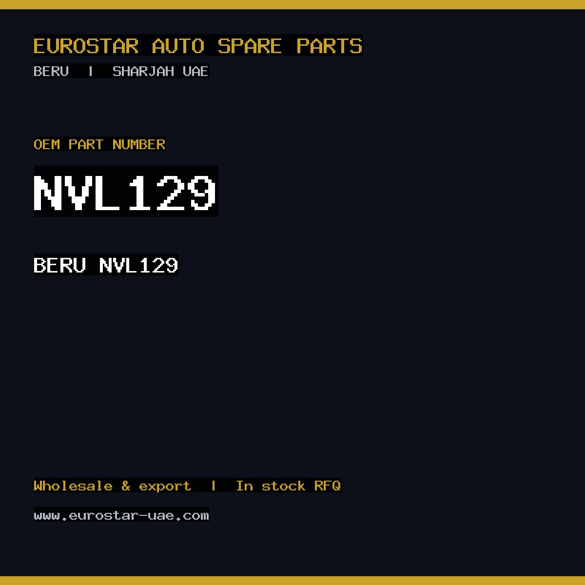 BERU NVL129