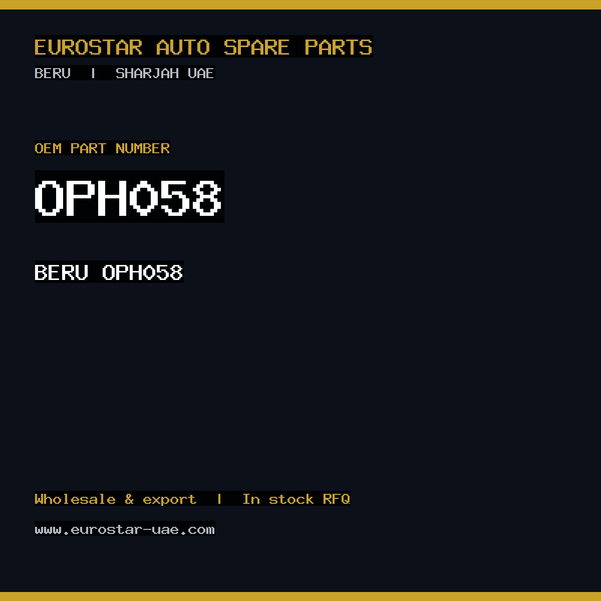 BERU OPH058