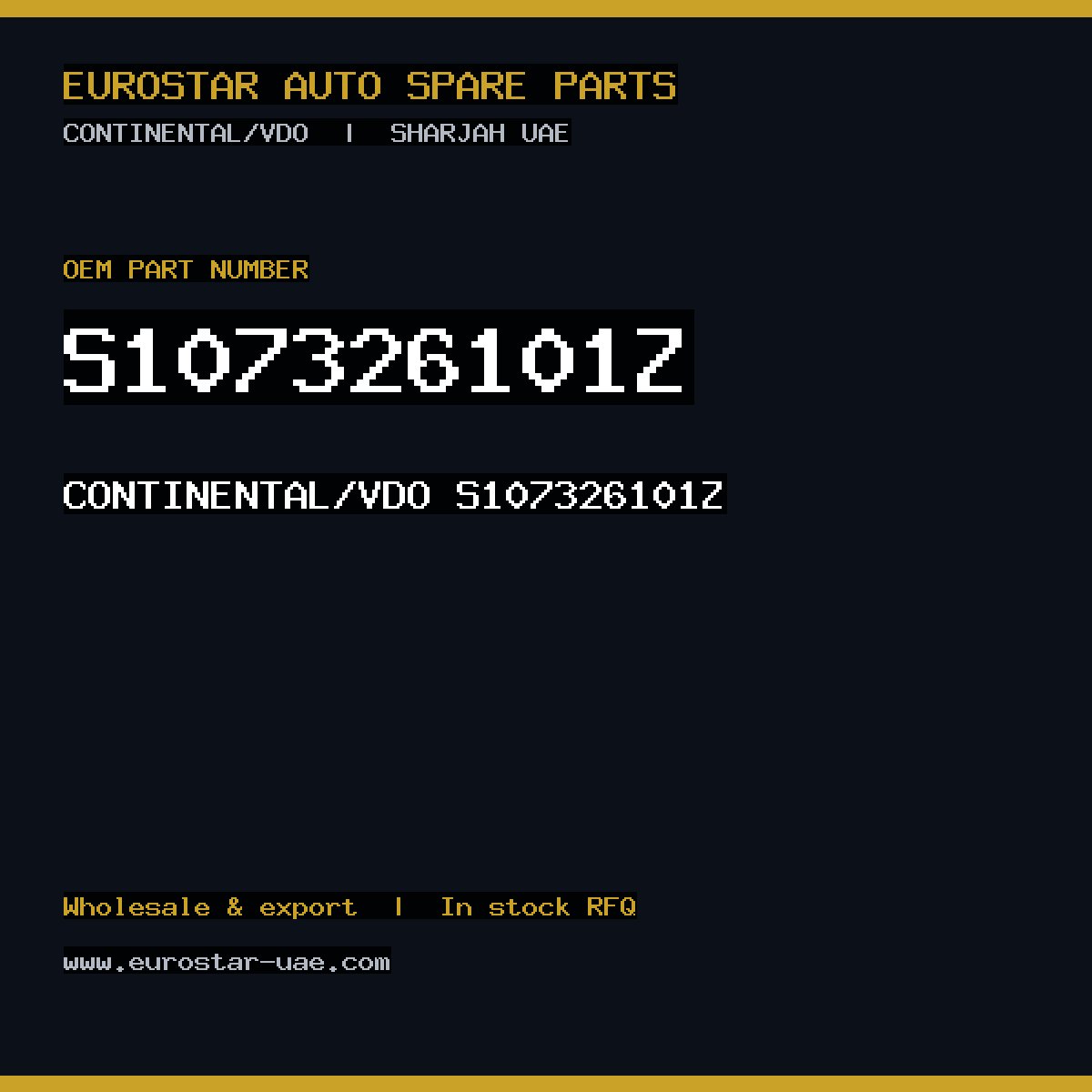 S107326101Z — CONTINENTAL/VDO S107326101Z