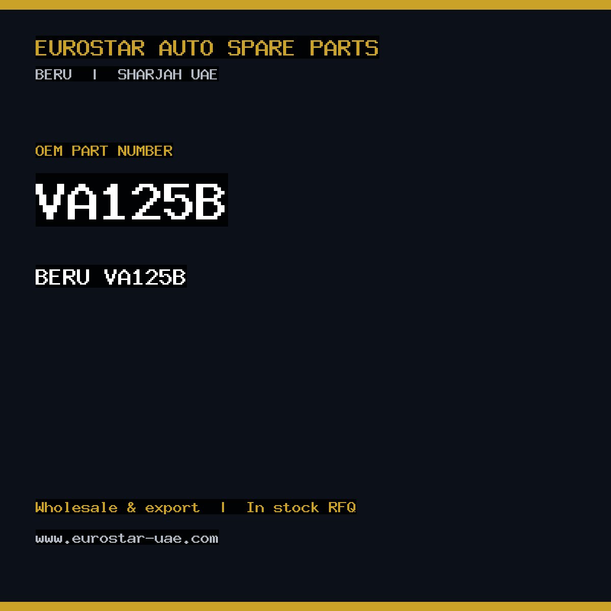 BERU VA125B
