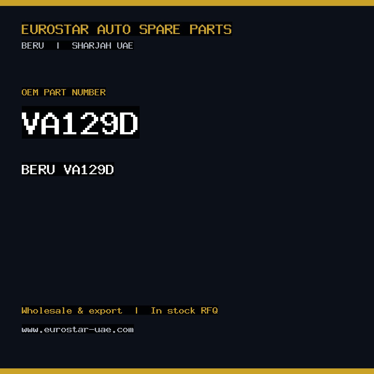 BERU VA129D