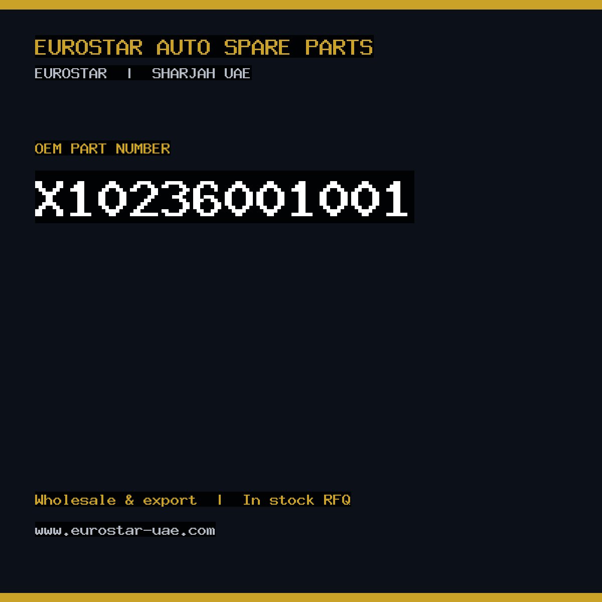 X10-236-001-001 — CONTINENTAL/VDO X10-236-001-001