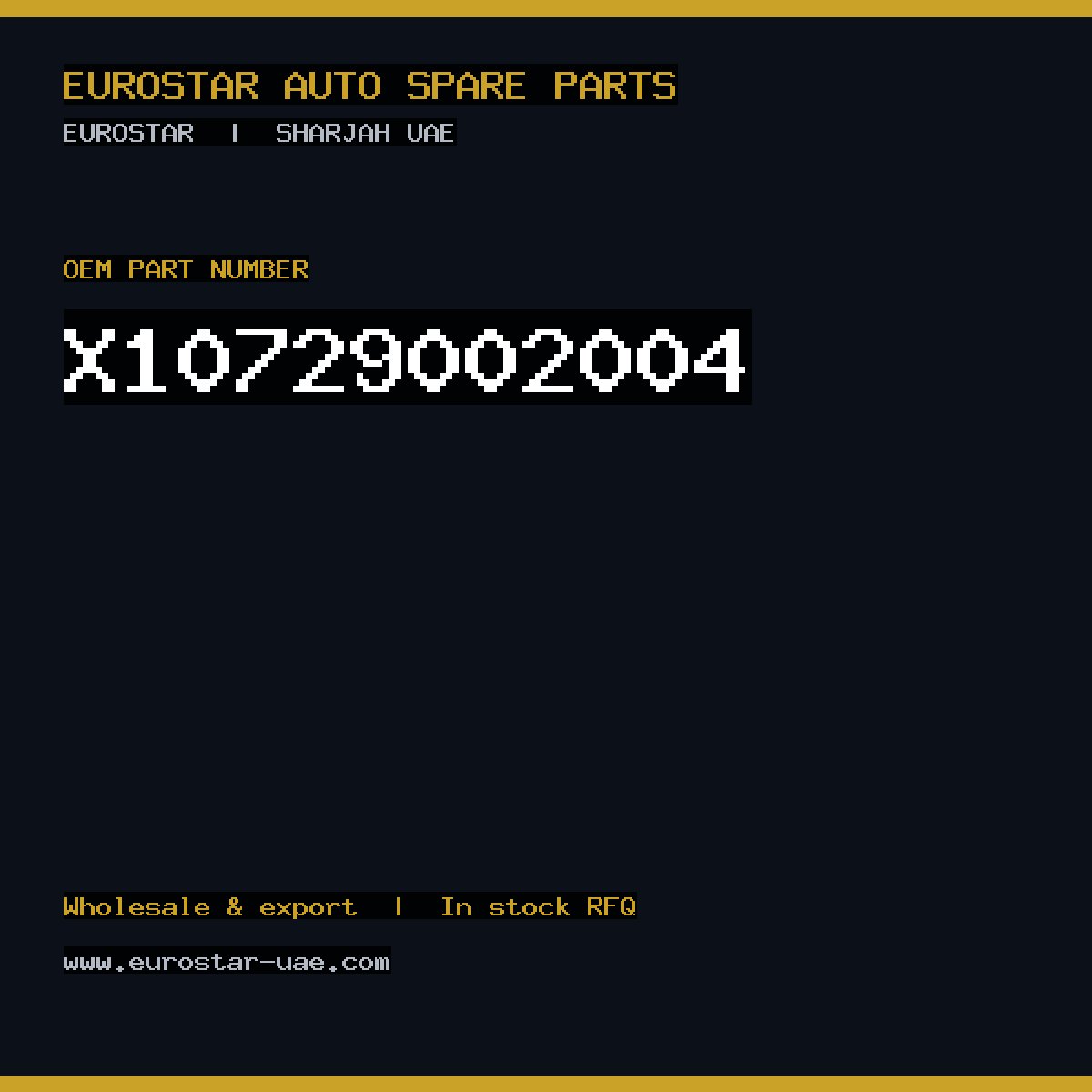 X10-729-002-004 — CONTINENTAL/VDO X10-729-002-004
