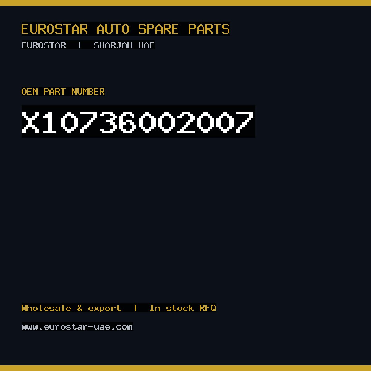 X10-736-002-007 — CONTINENTAL/VDO X10-736-002-007