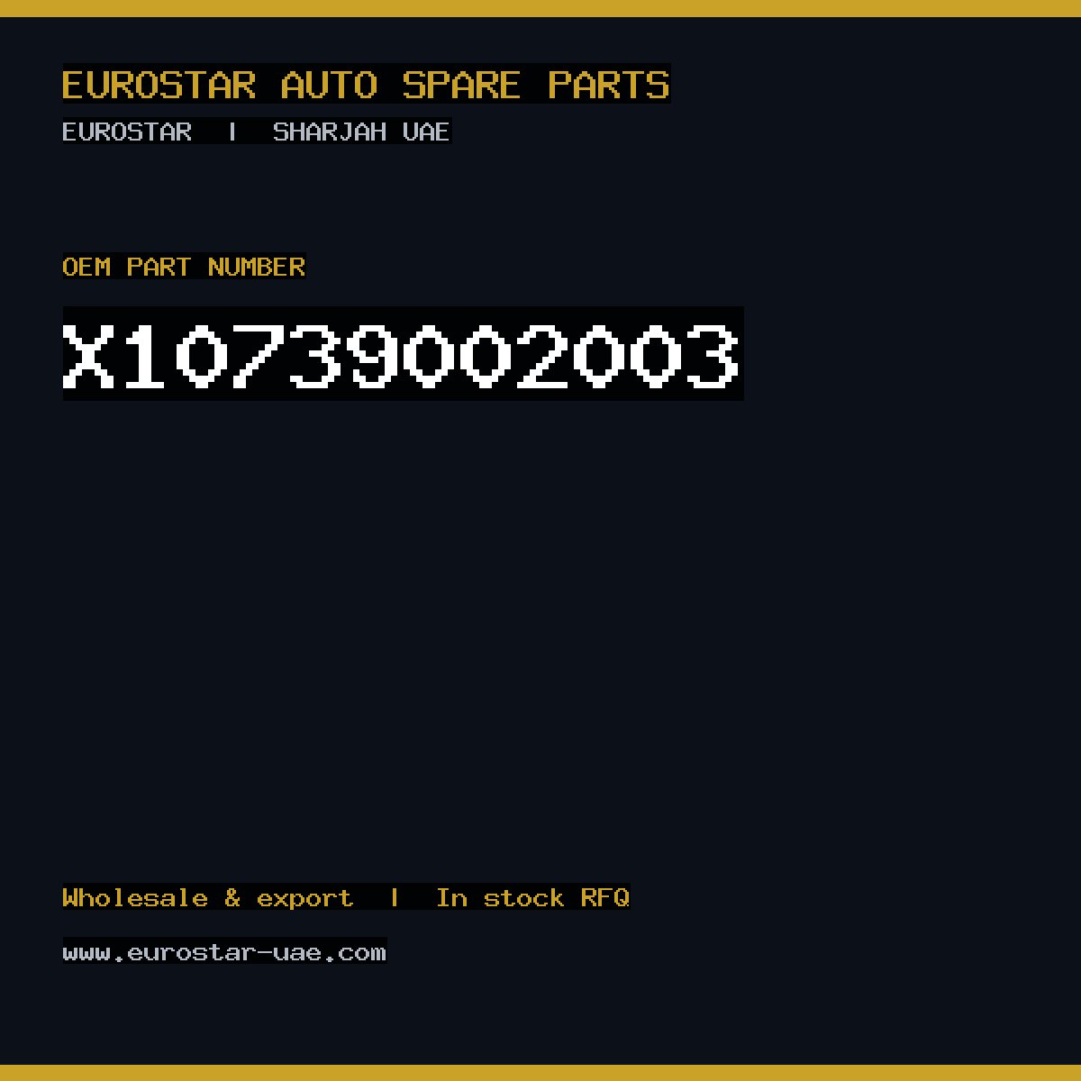 X10-739-002-003 — CONTINENTAL/VDO X10-739-002-003