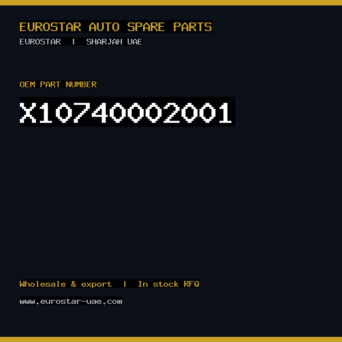 X10-740-002-001 — CONTINENTAL/VDO X10-740-002-001