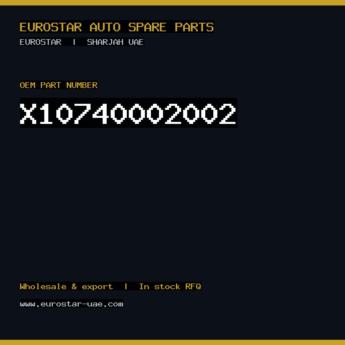 X10-740-002-002 — CONTINENTAL/VDO X10-740-002-002