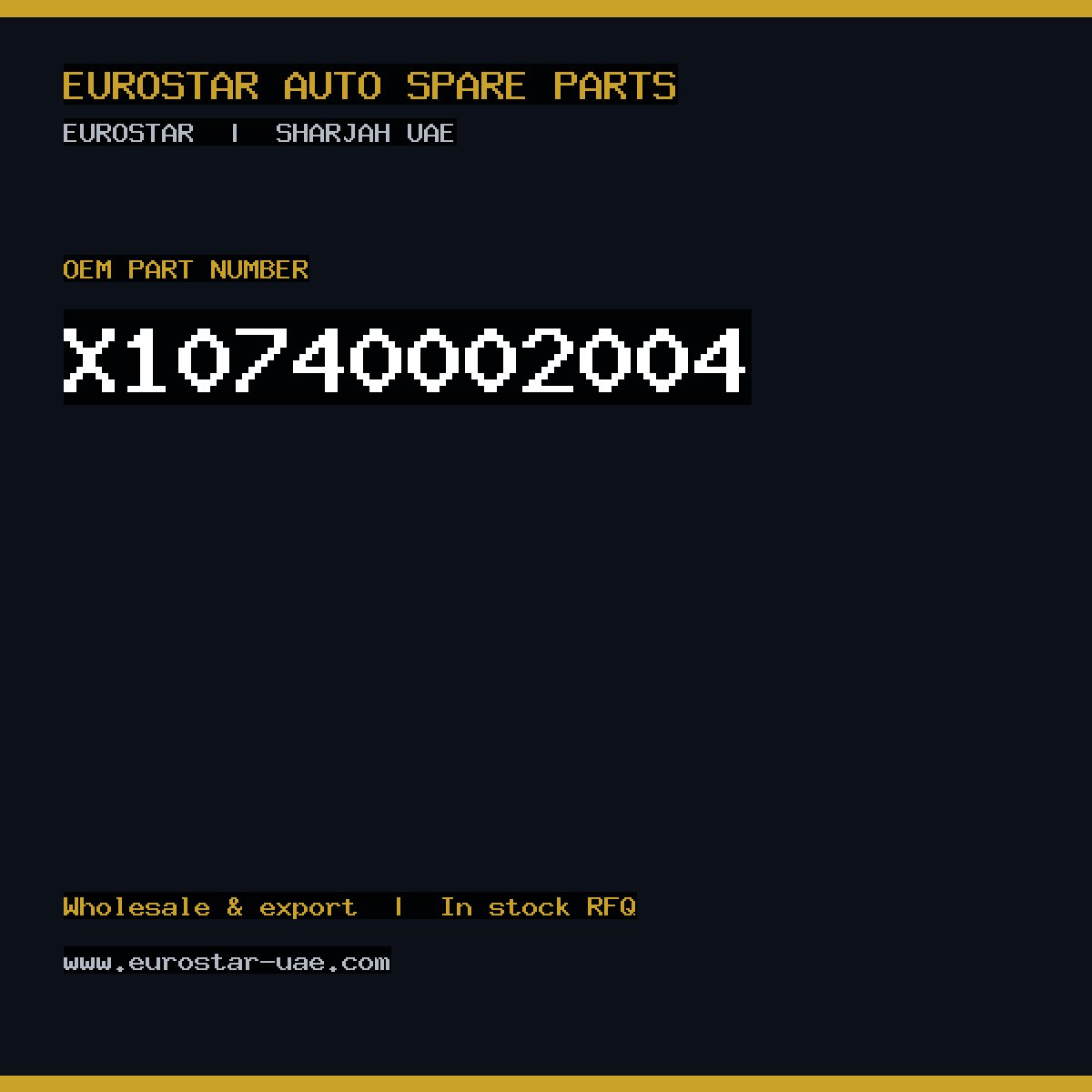 X10-740-002-004 — CONTINENTAL/VDO X10-740-002-004