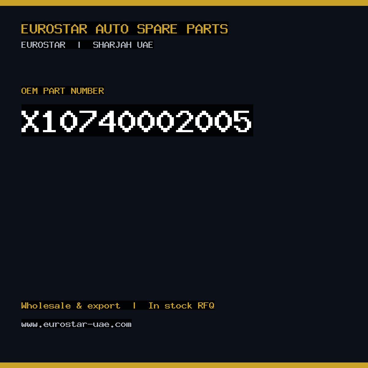 X10-740-002-005 — CONTINENTAL/VDO X10-740-002-005