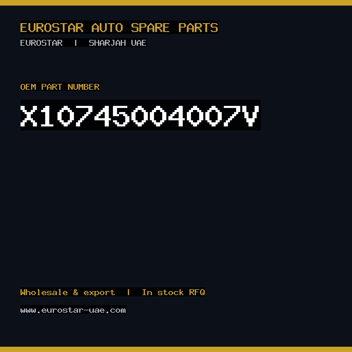 X10-745-004-007V — CONTINENTAL/VDO X10-745-004-007V