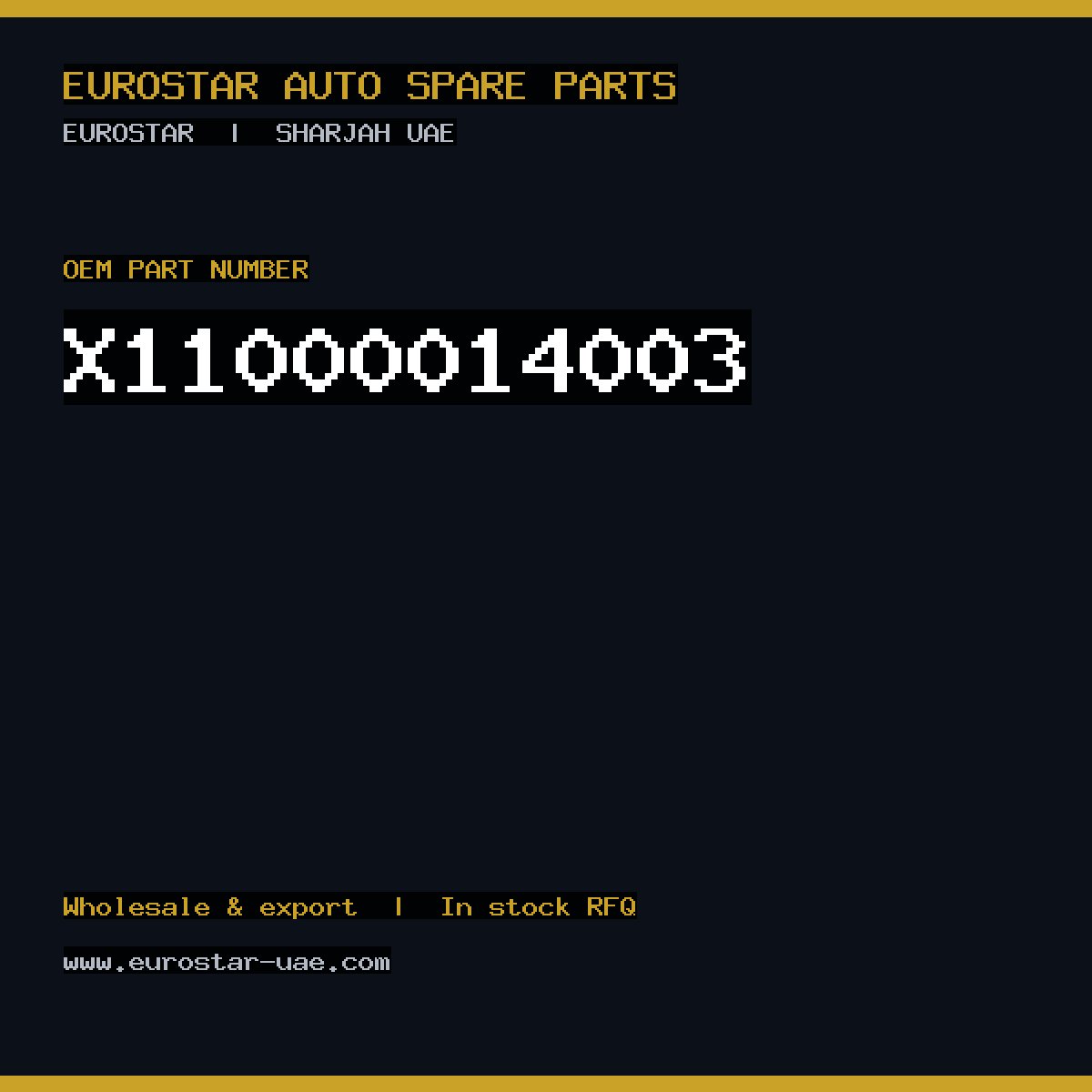 X11-000-014-003 — CONTINENTAL/VDO X11-000-014-003