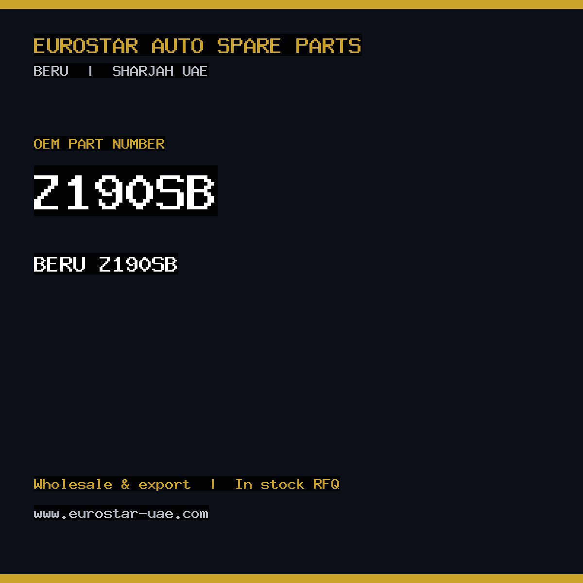 BERU Z190SB
