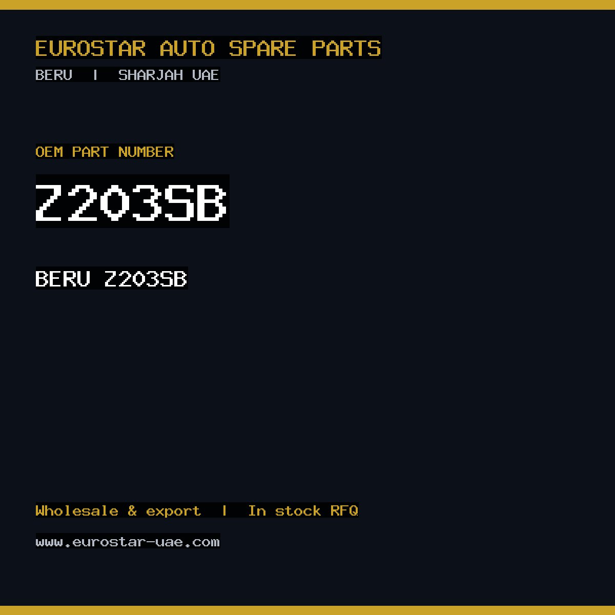 BERU Z203SB