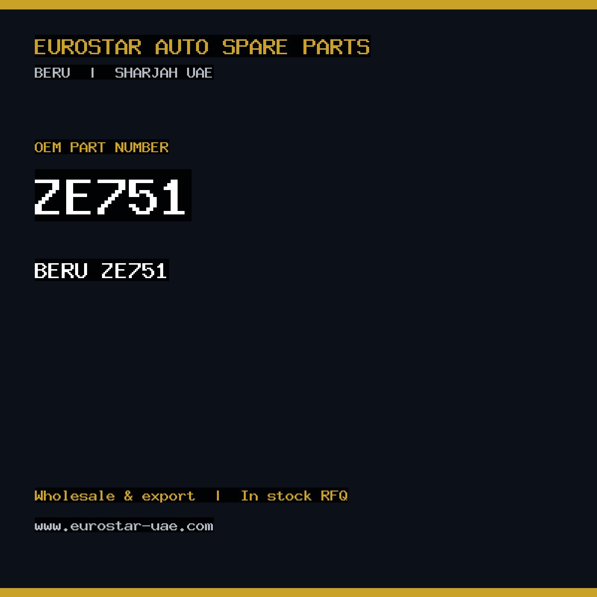 ZE751 — BERU ZE751