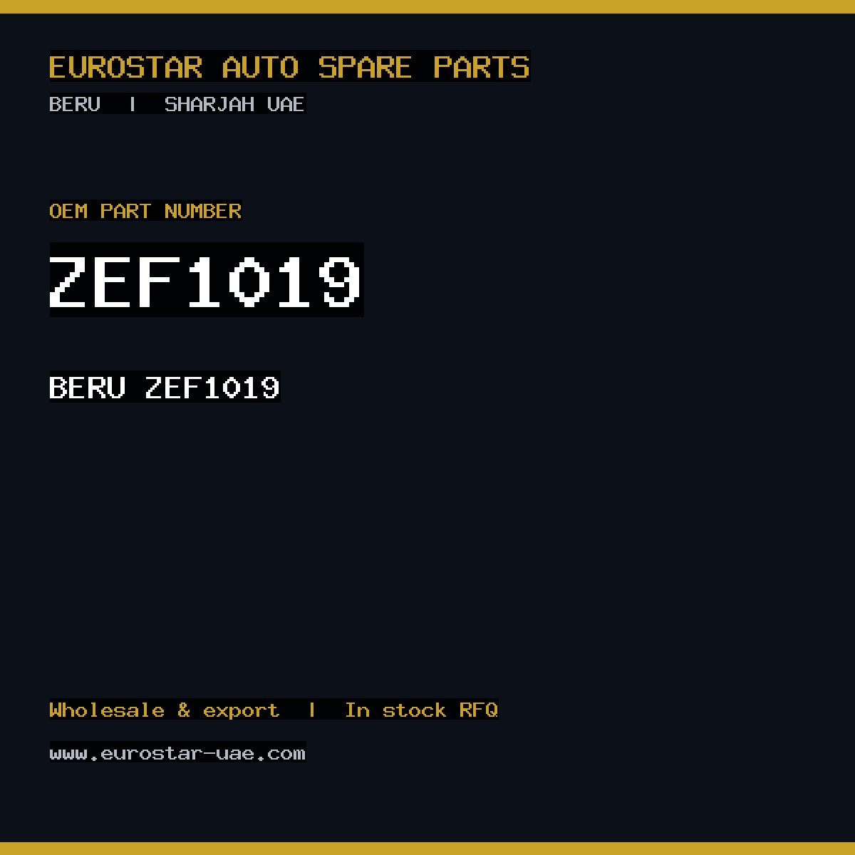 BERU ZEF1019