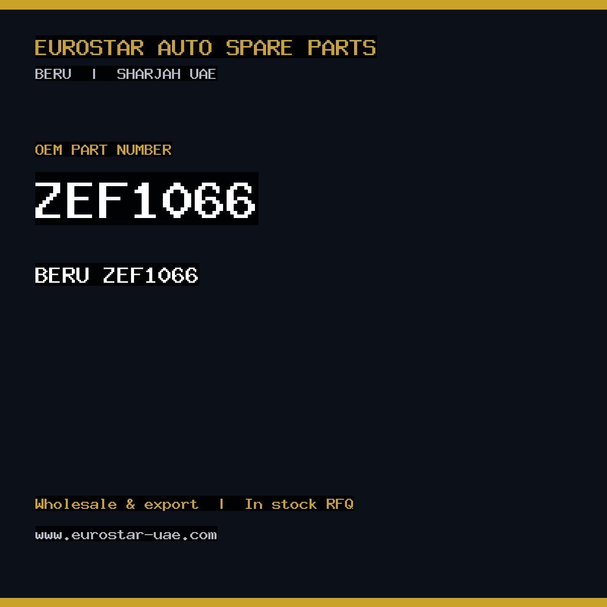 ZEF1066 — BERU ZEF1066