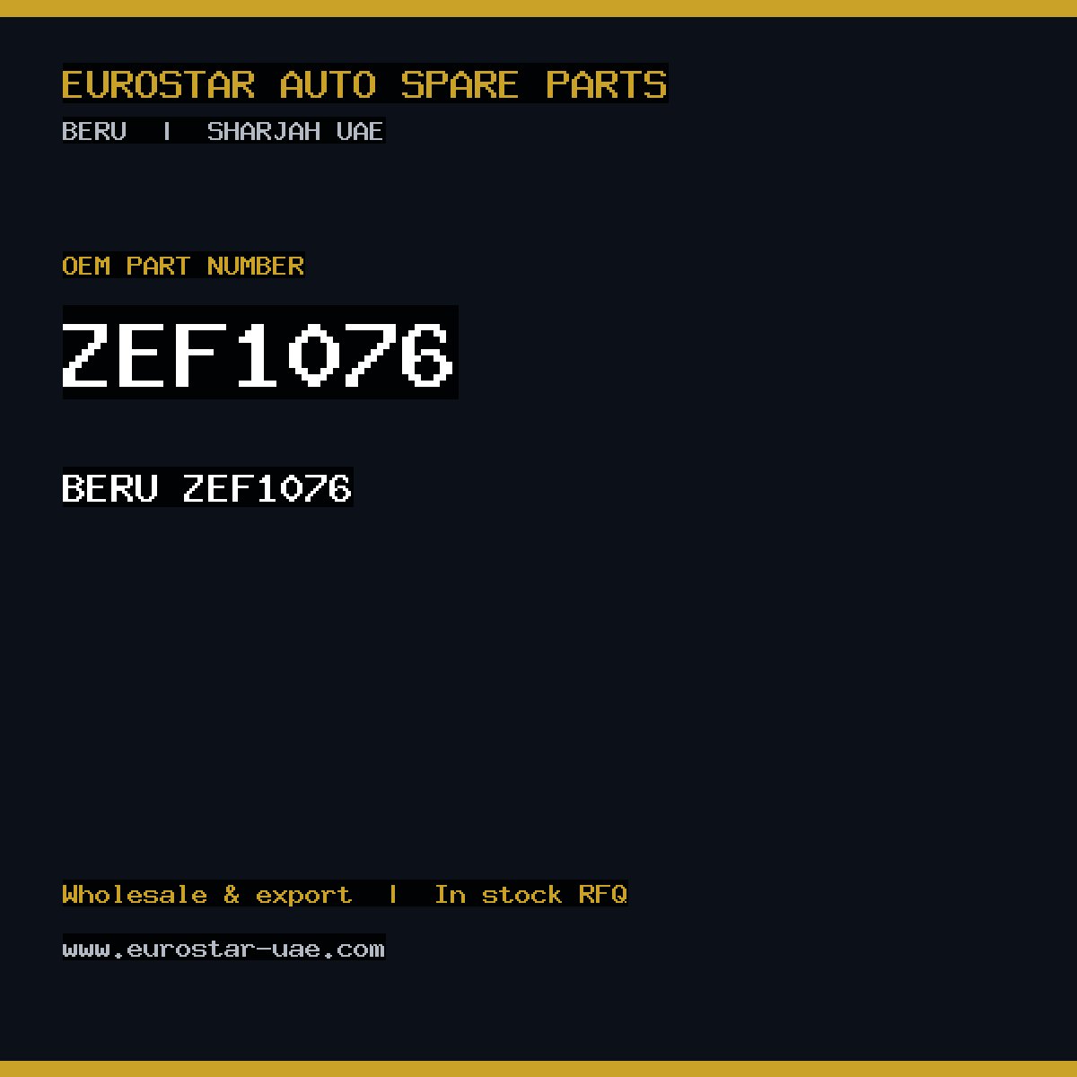 BERU ZEF1076
