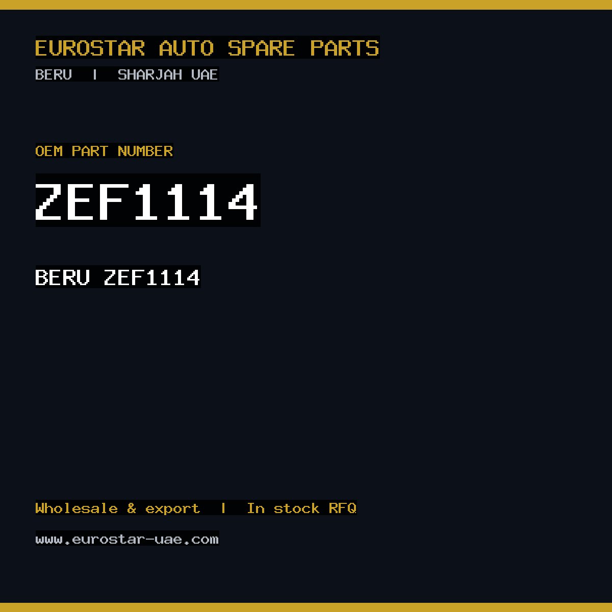 BERU ZEF1114