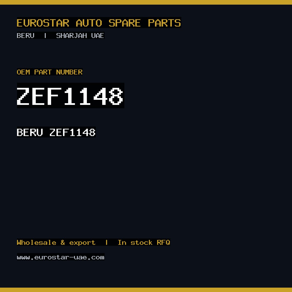 ZEF1148 — BERU ZEF1148